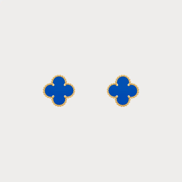 Alhambra Blue Clover Stud Earrings