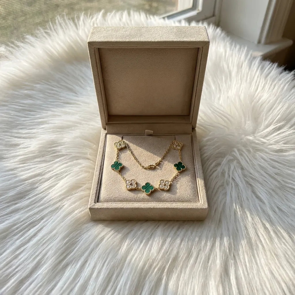 Alhambra Clover Charm Link Necklace