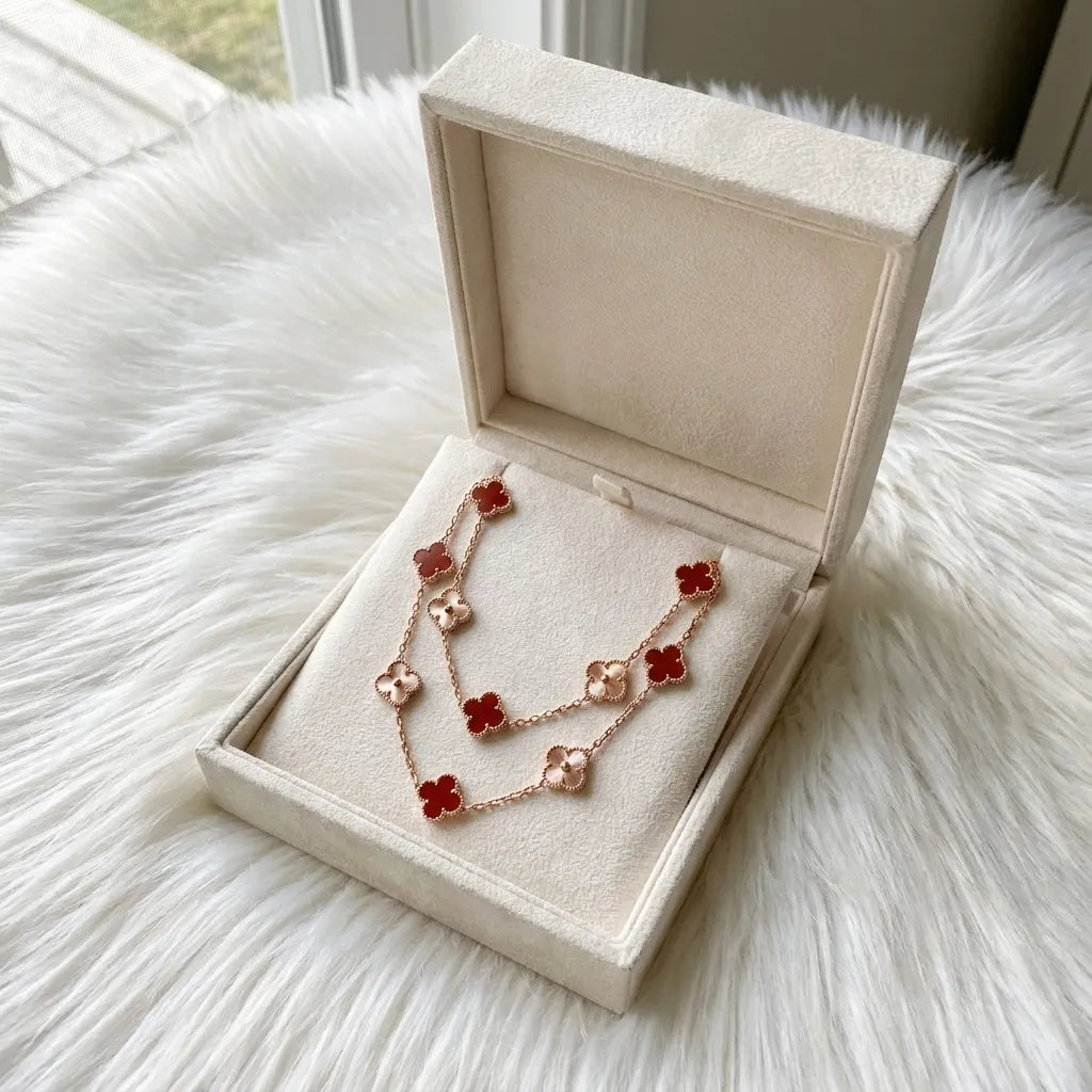 Alhambra Double Layer Clover Necklace