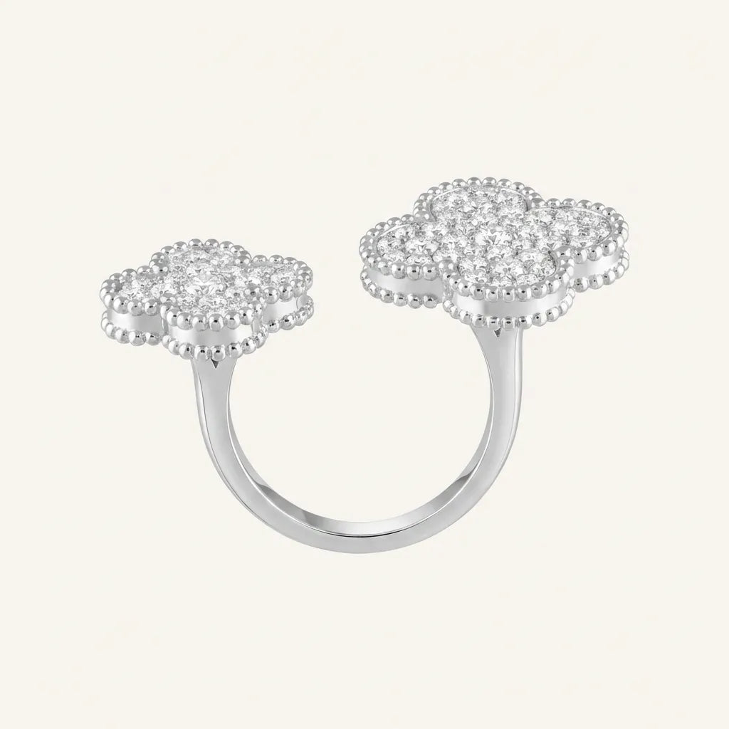 Alhambra Duo Pavé Open Ring