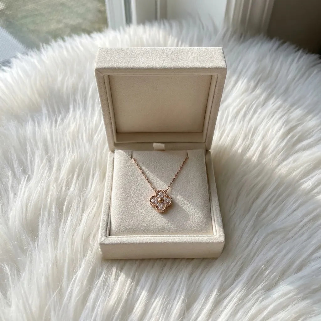Alhambra Floral Crystal Pendant Necklace