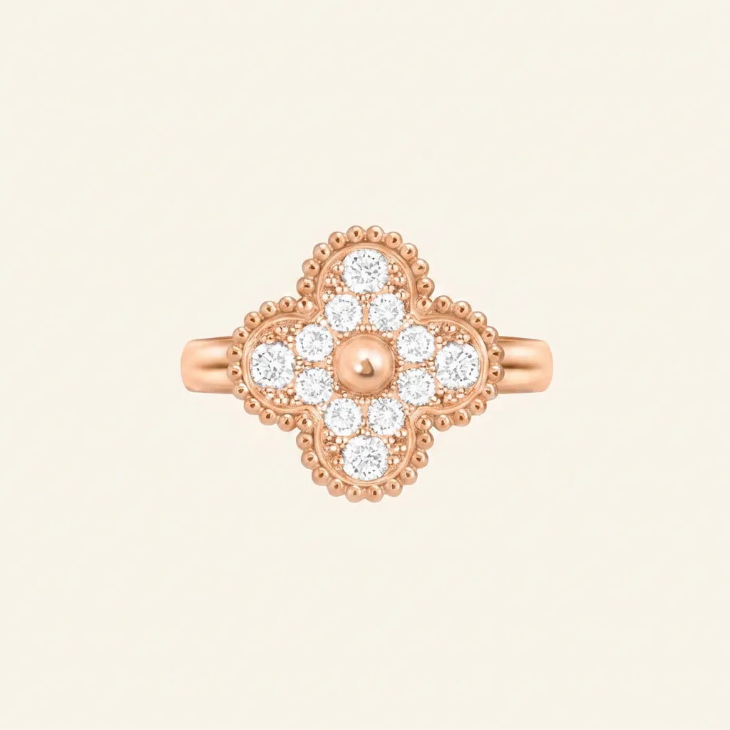 Alhambra Floral Pavé Ring