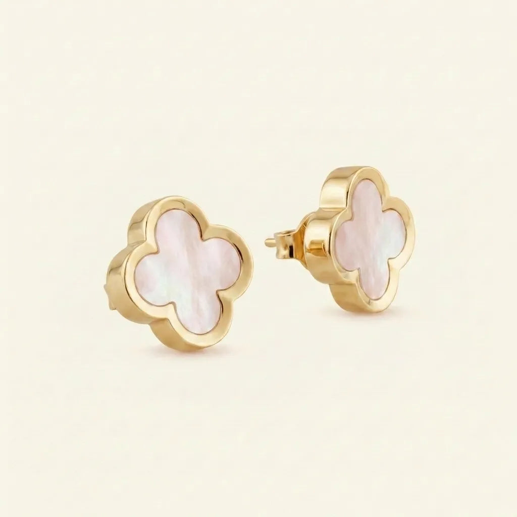 Alhambra Framed Petal Stud Earrings