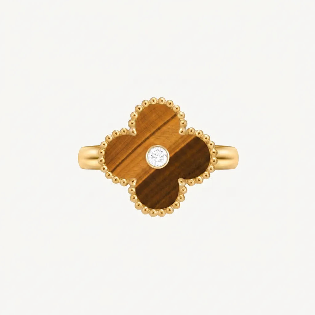 Alhambra Marbled Clover Accent Ring