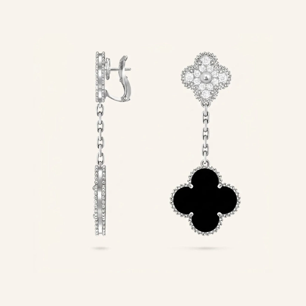 Alhambra Pavé Charm Drop Earrings
