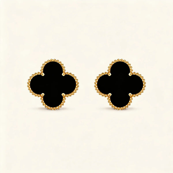 Alhambra Smooth Clover Stud Earrings