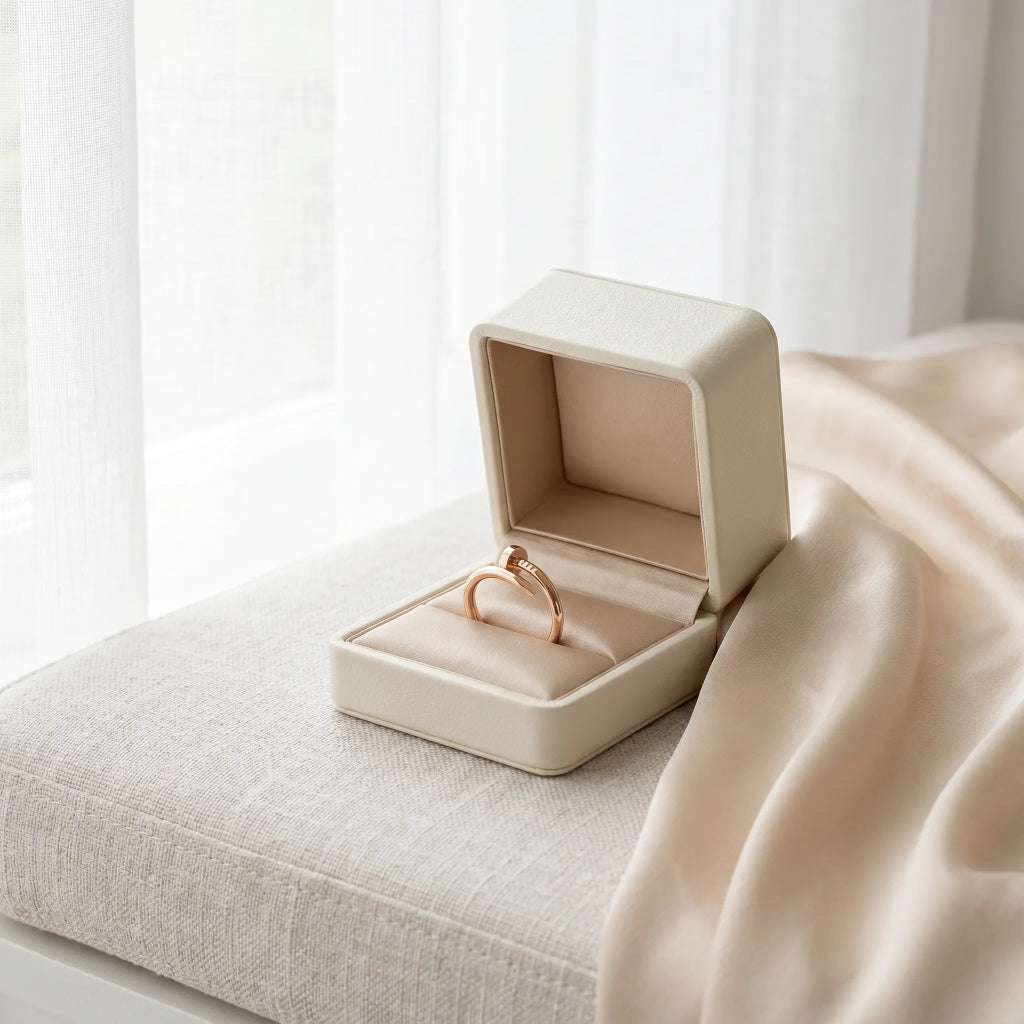 Curved Nail Head Open Ring