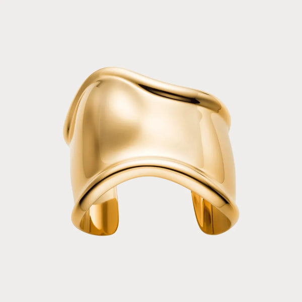 Elsa Peretti Bone Yellow Large Wide Cuff Bracelet