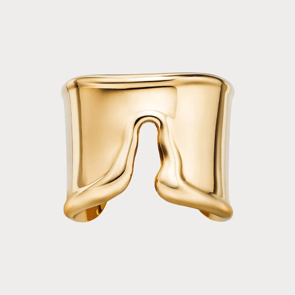 Elsa Peretti Bone Yellow Sculpted Wide Cuff Bracelet