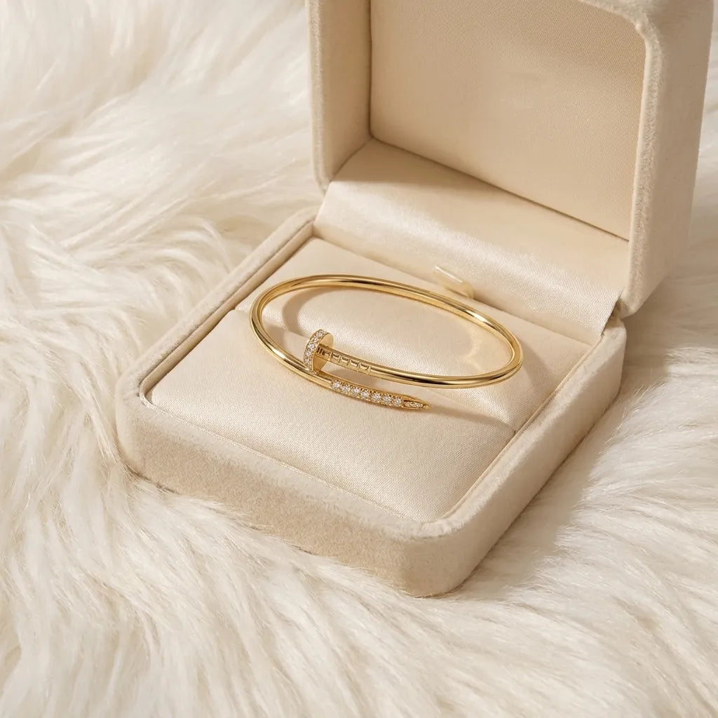 Juste un Clou Pavé Nail Bangle Bracelet