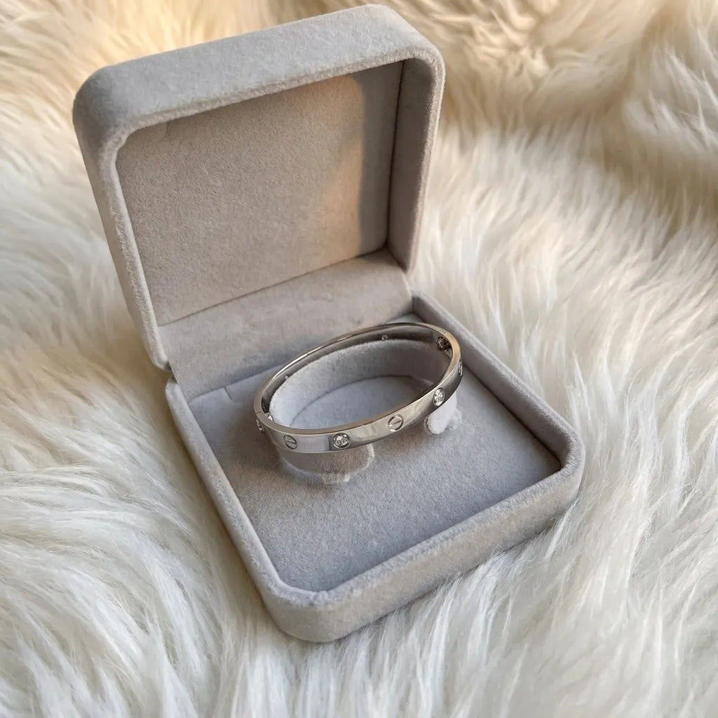 Love Minimal Stone Bangle Bracelet