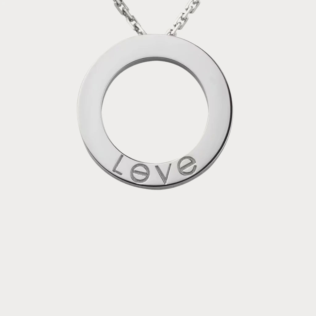 Love Screw Motif Round Necklace