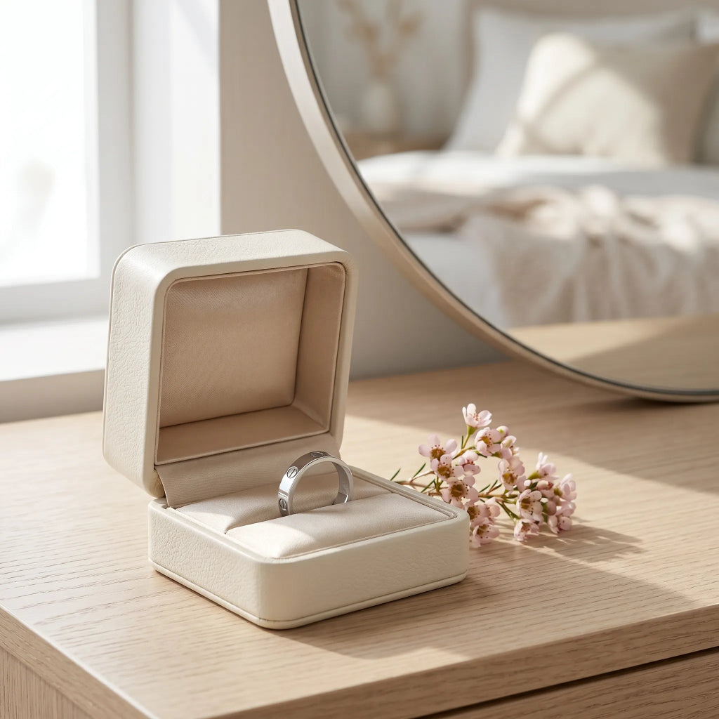 Love Smooth Screw Band Ring