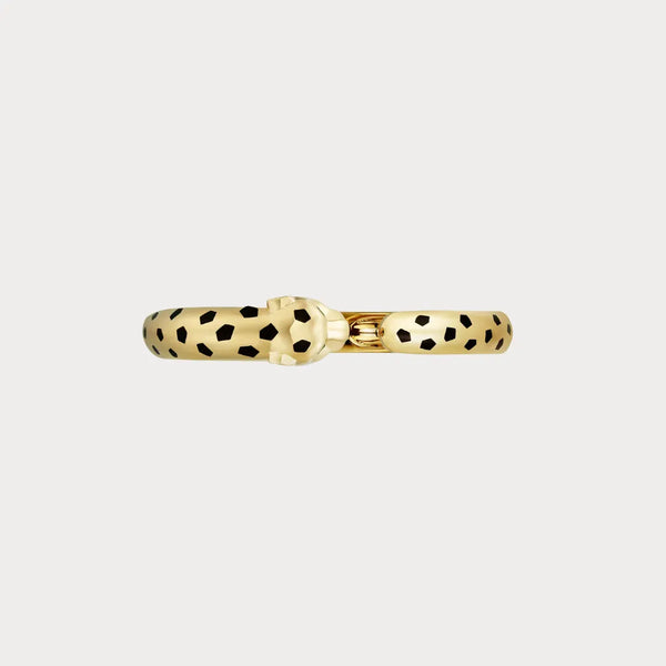 Panther Head Open Bangle Bracelet