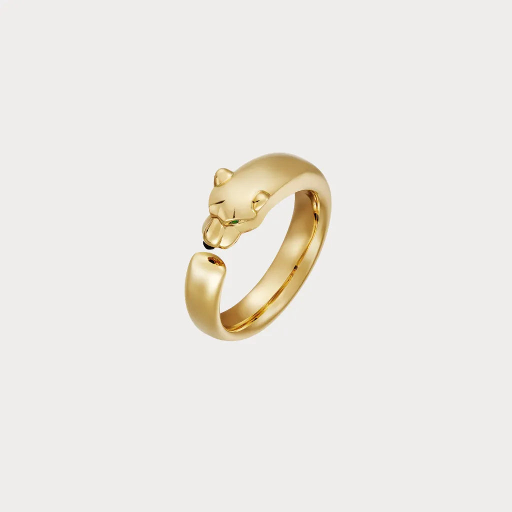 Panther Head Open Ring