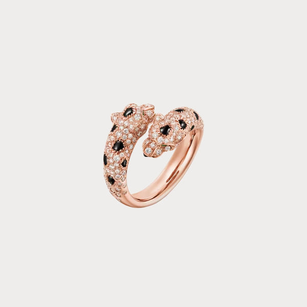 Panthere Twin Head Open Ring