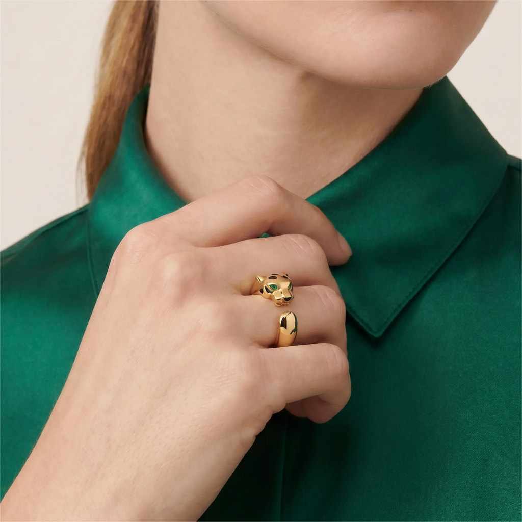 Spotted Panther Open Ring
