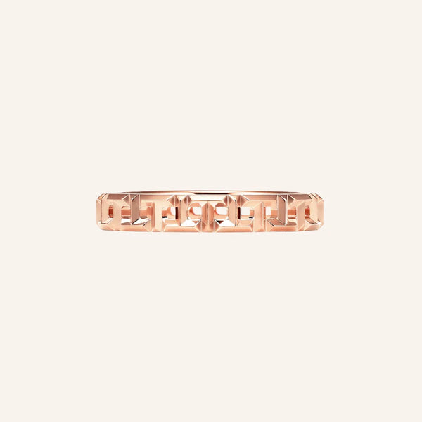 T Geometric Link Band Ring