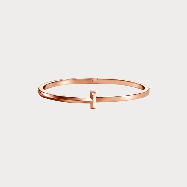 T Narrow Rose Slim Bangle Bracelet