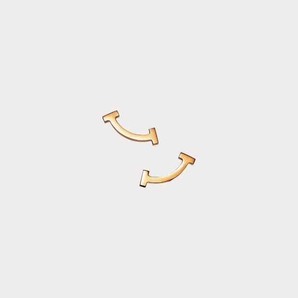 T Smile Yellow Stud Earrings