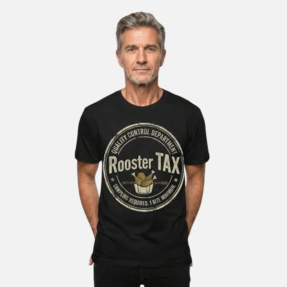 4th & Zuri - Rooster Tax Quality Control Department T-Shirt – Unisex – Black