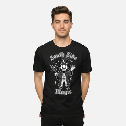 4th & Zuri - South Side Magic Wizard T-Shirt – Unisex – Gray & Black