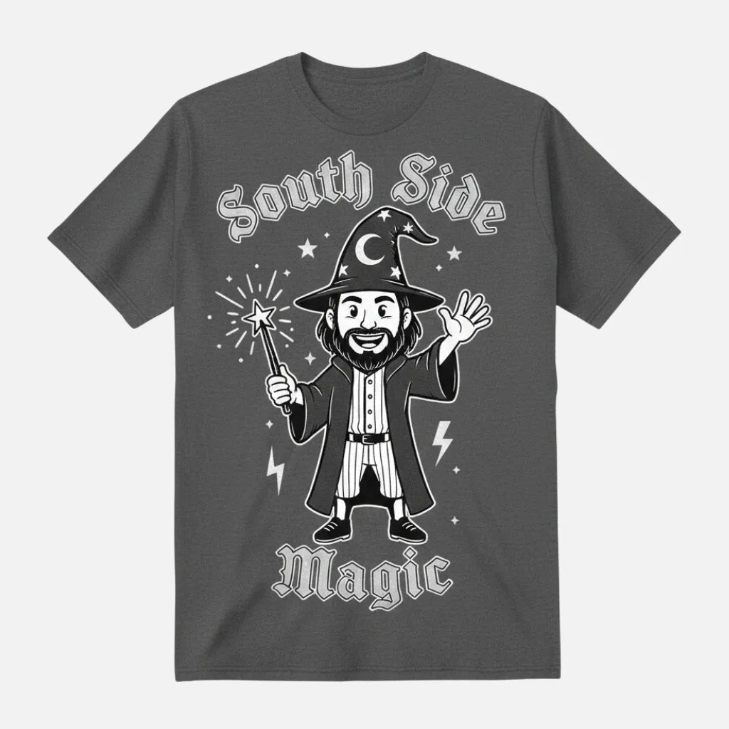 4th & Zuri - South Side Magic Wizard T-Shirt – Unisex – Gray & Black