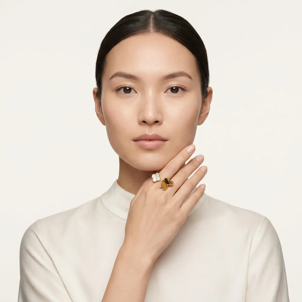 Alhambra Asymmetric Clover Open Ring