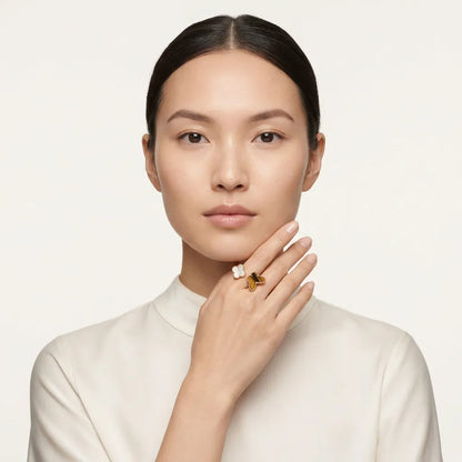 Alhambra Asymmetric Clover Open Ring