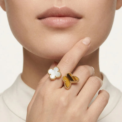 Alhambra Asymmetric Clover Open Ring