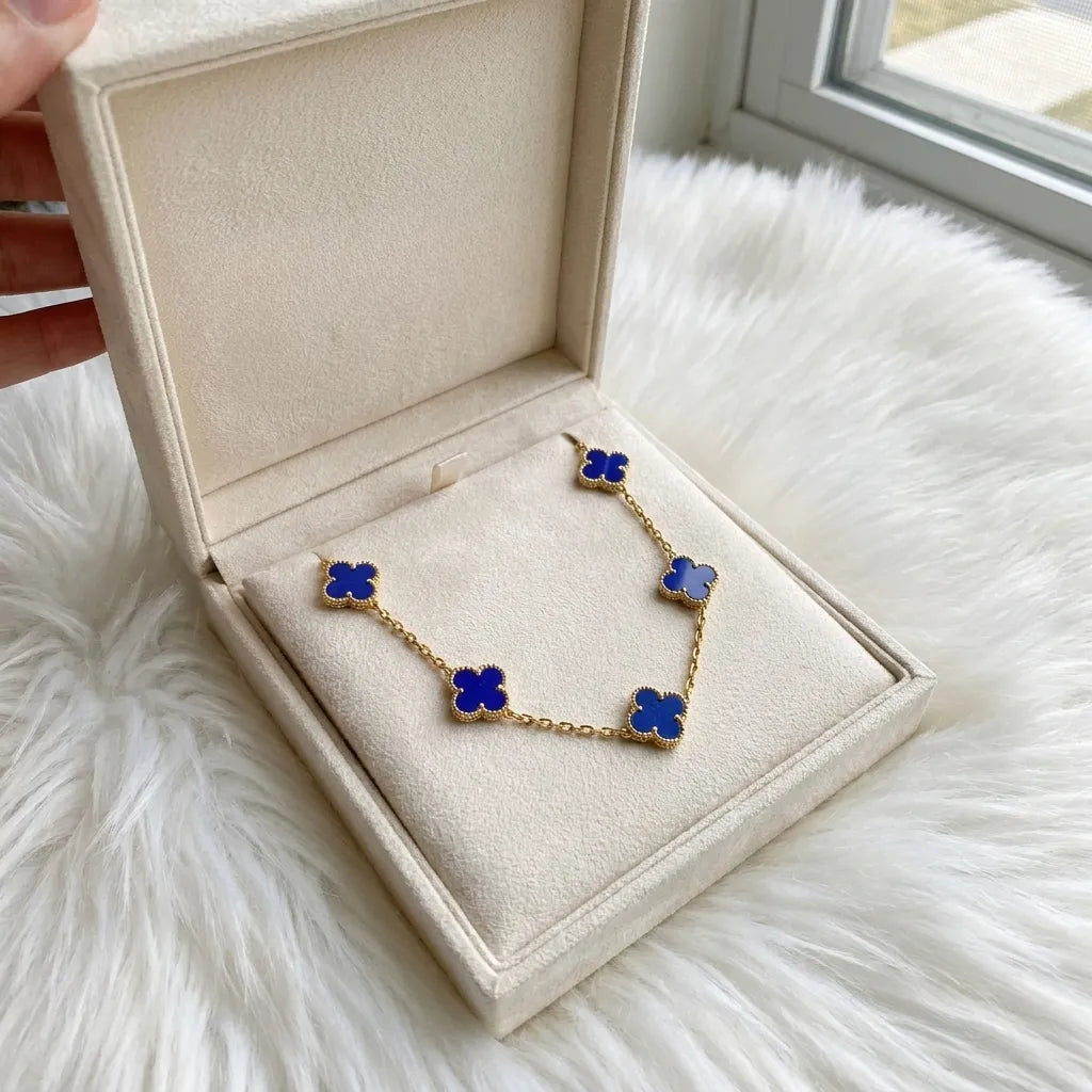 Alhambra Azure Clover Link Necklace