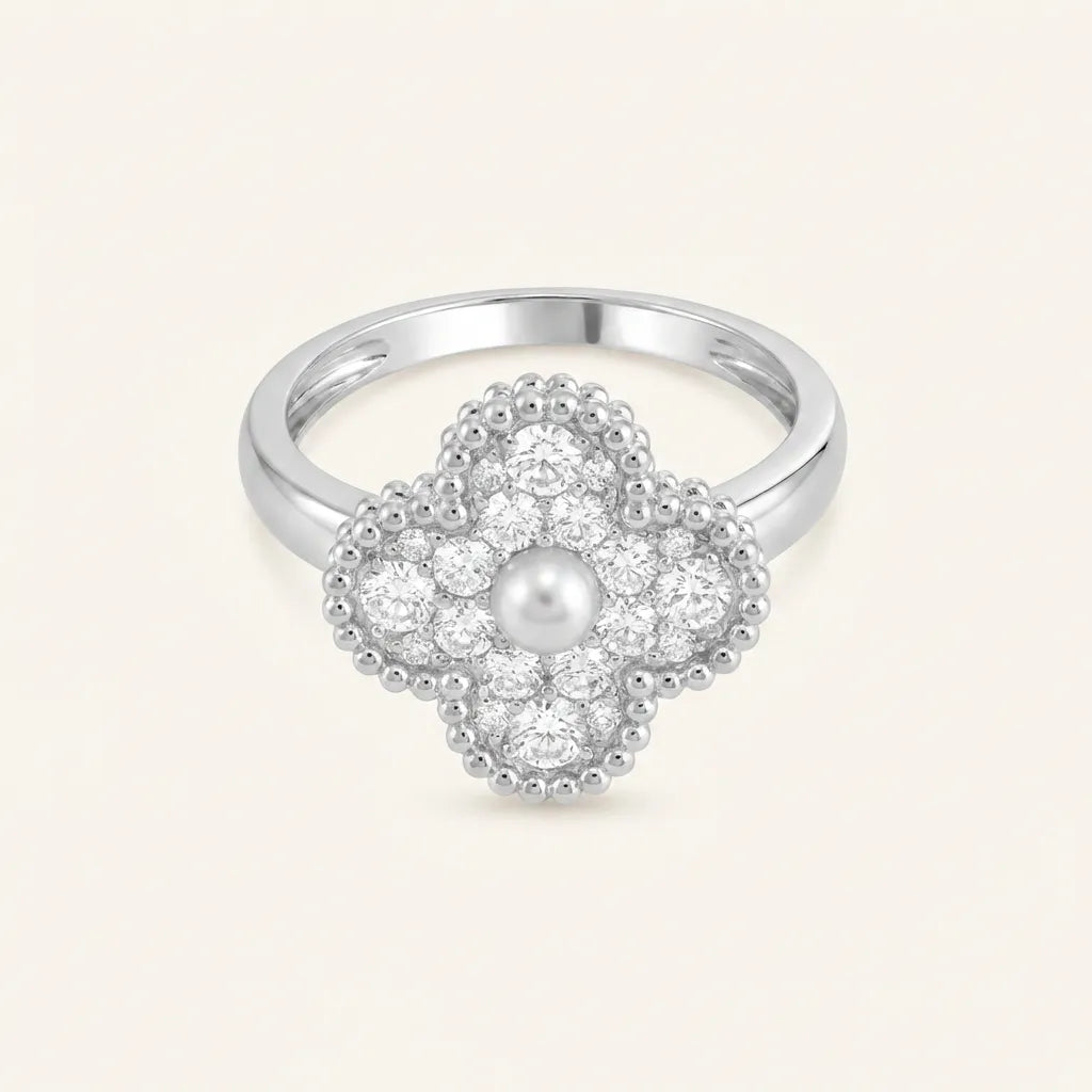 Alhambra Bloom Pavé Ring