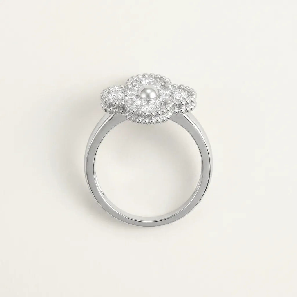 Alhambra Bloom Pavé Ring