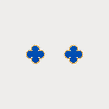 Alhambra Blue Clover Stud Earrings