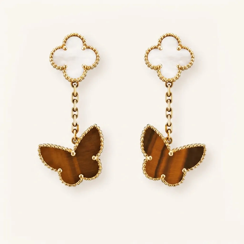 Alhambra Butterfly Chain Drop Earrings