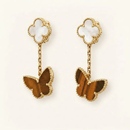 Alhambra Butterfly Chain Drop Earrings
