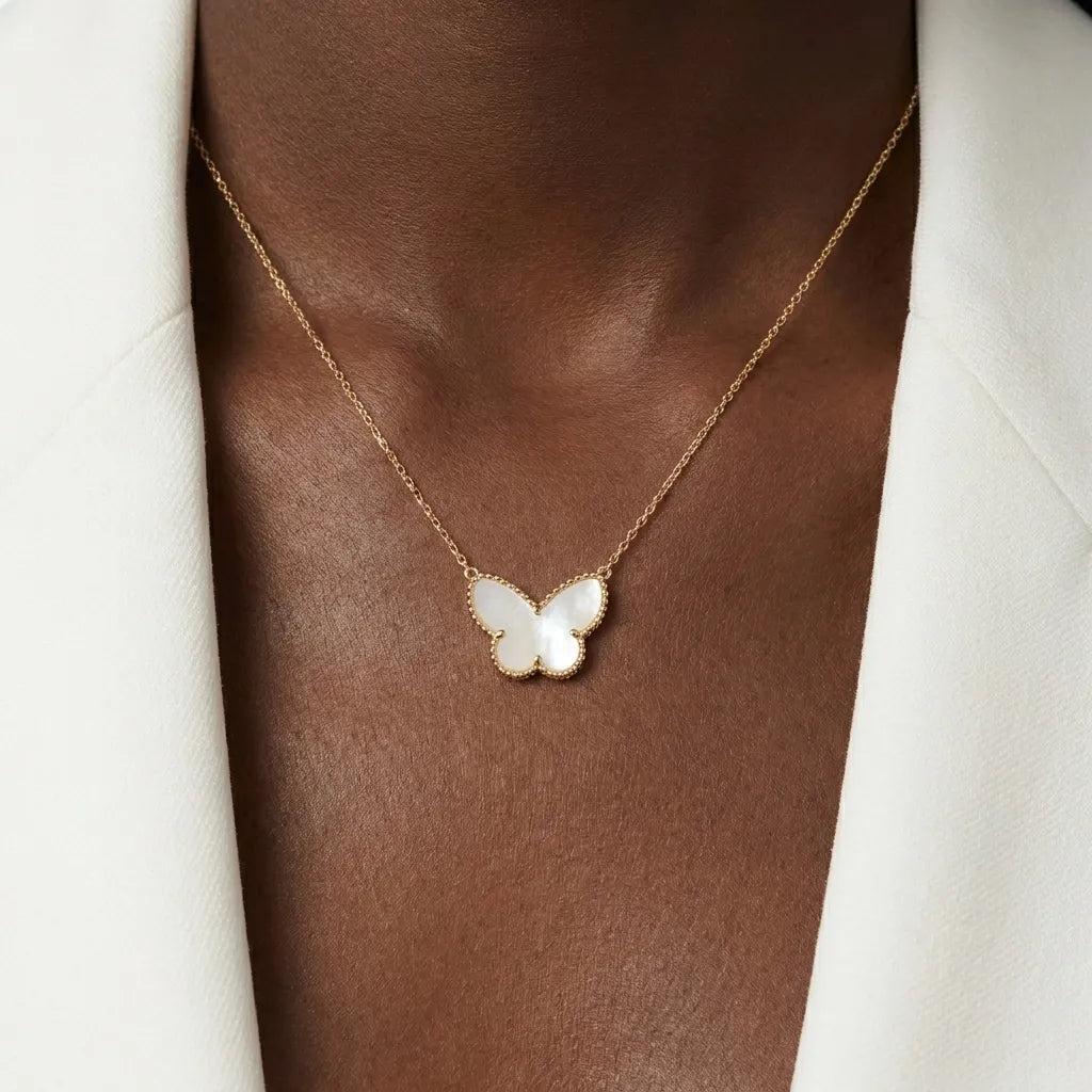 Alhambra Butterfly Charm Necklace
