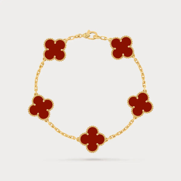 Alhambra Carnelian Clover Bracelet