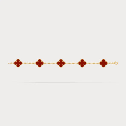 Alhambra Carnelian Clover Bracelet