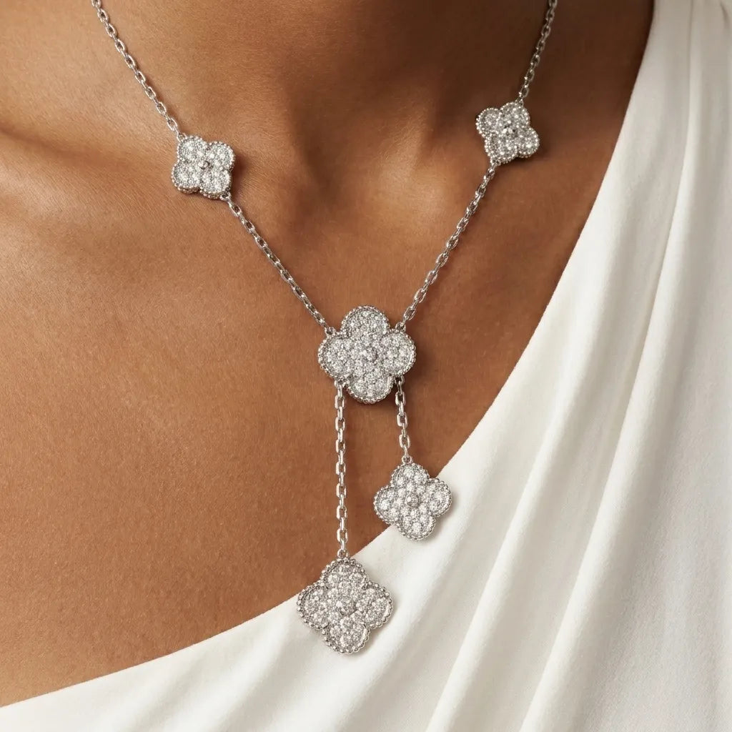 Alhambra Cascade Clover Drop Necklace