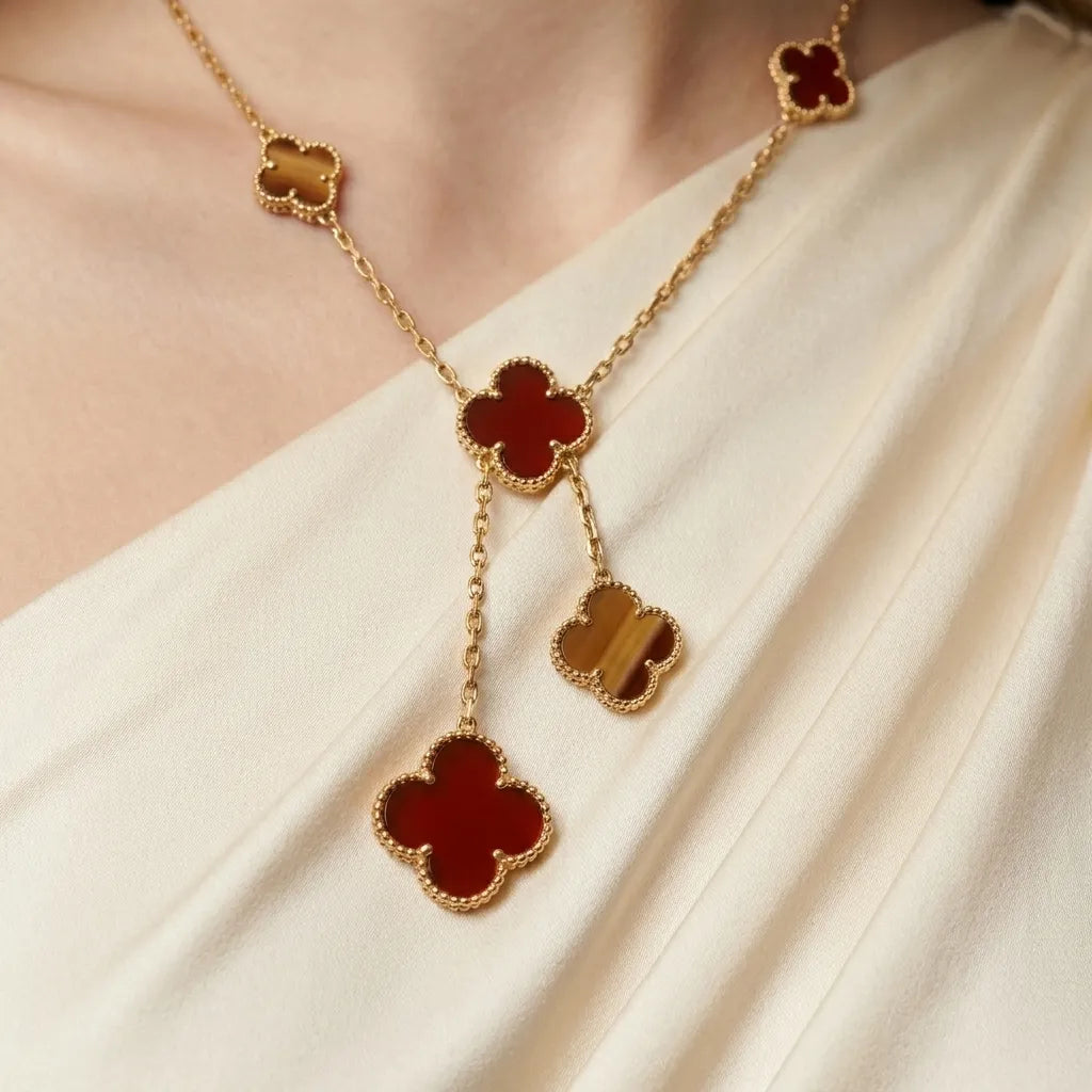 Alhambra Cascade Clover Necklace
