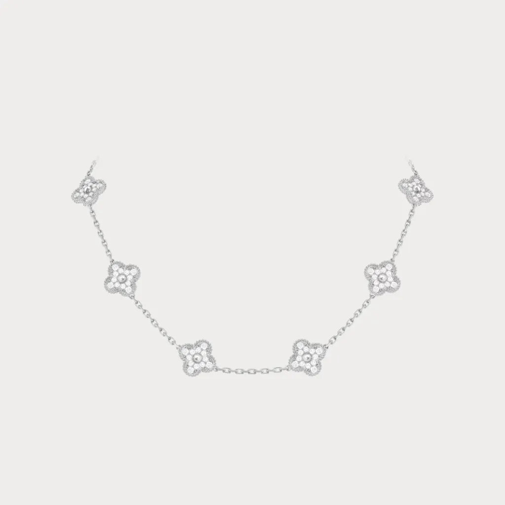 Alhambra Celeste Clover Station Necklace
