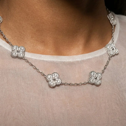 Alhambra Celeste Clover Station Necklace