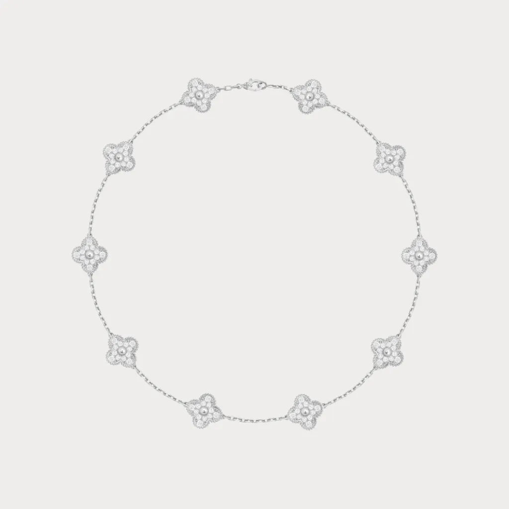 Alhambra Celeste Clover Station Necklace