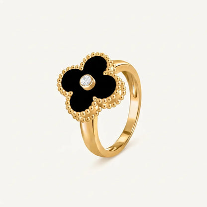 Alhambra Clover Beaded Stone Ring