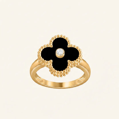Alhambra Clover Beaded Stone Ring