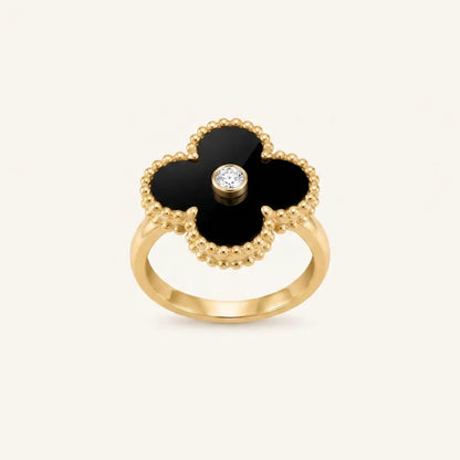 Alhambra Clover Beaded Stone Ring