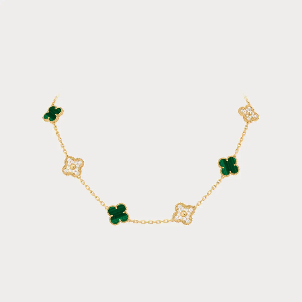Alhambra Clover Charm Link Necklace