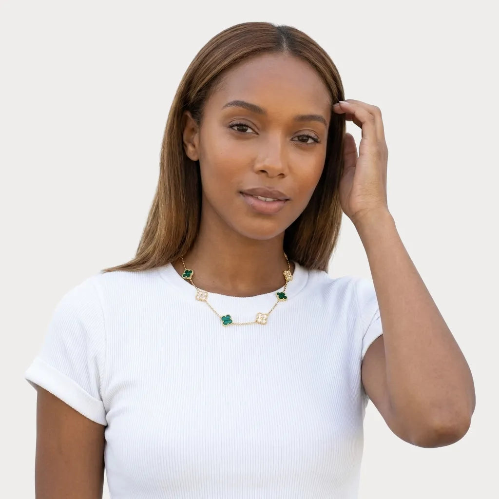 Alhambra Clover Charm Link Necklace