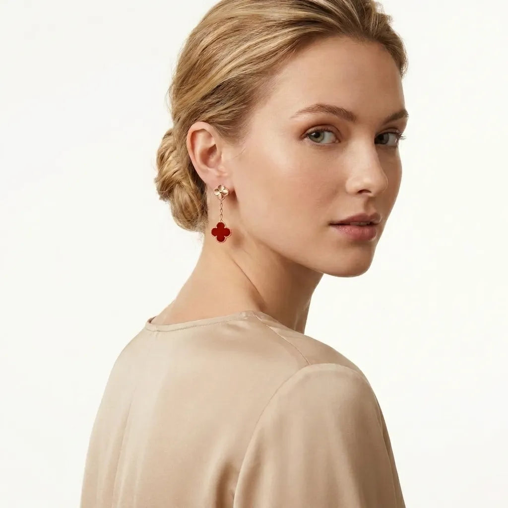 Alhambra Clover Link Drop Earrings